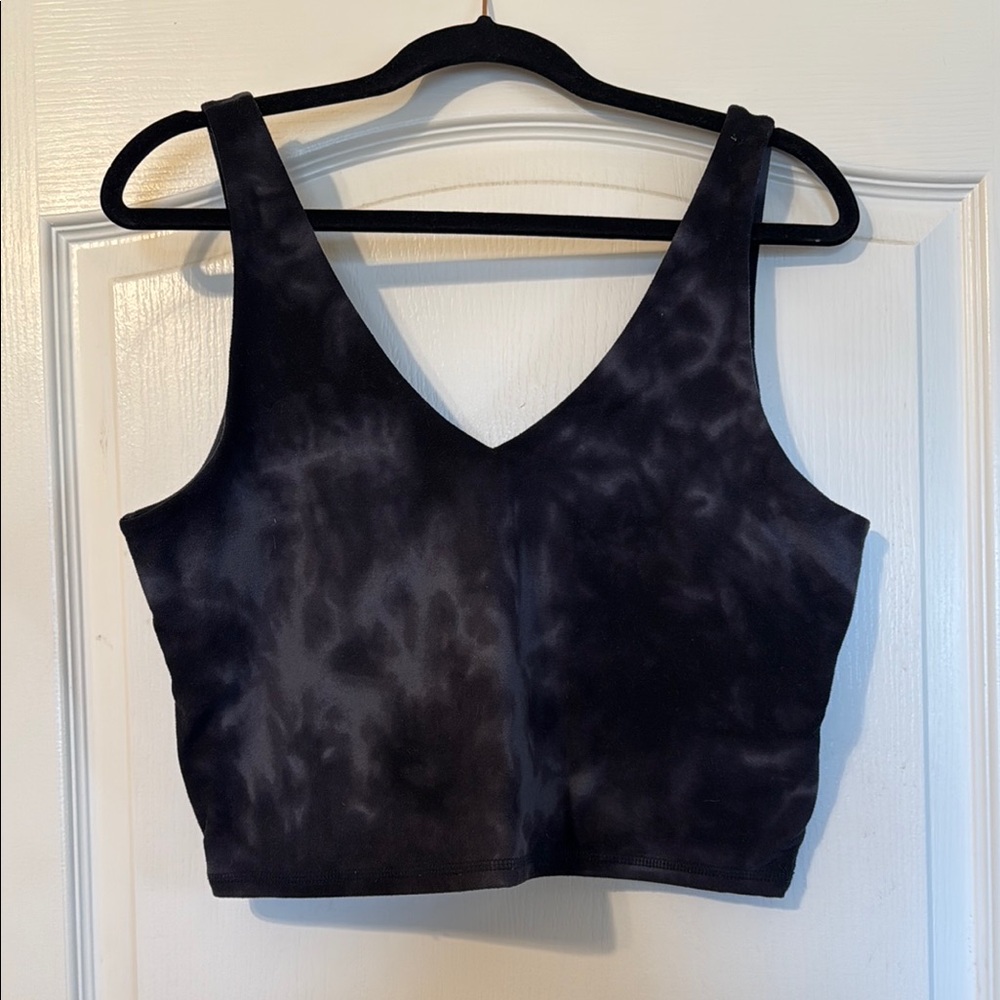 Black Tie-Dye Abercrombie Crop Tank